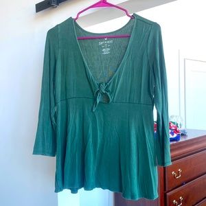American eagle quarter length sleeve top